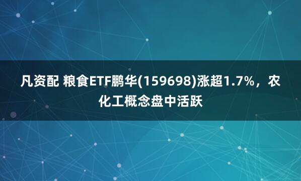 凡资配 粮食ETF鹏华(159698)涨超1.7%，农化工概念盘中活跃